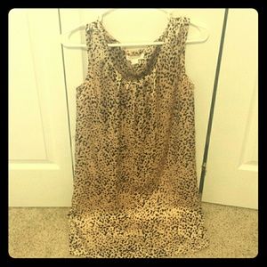 Satin pink and black dress