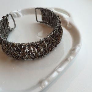 BRACELET | metal silver gold beads cuff