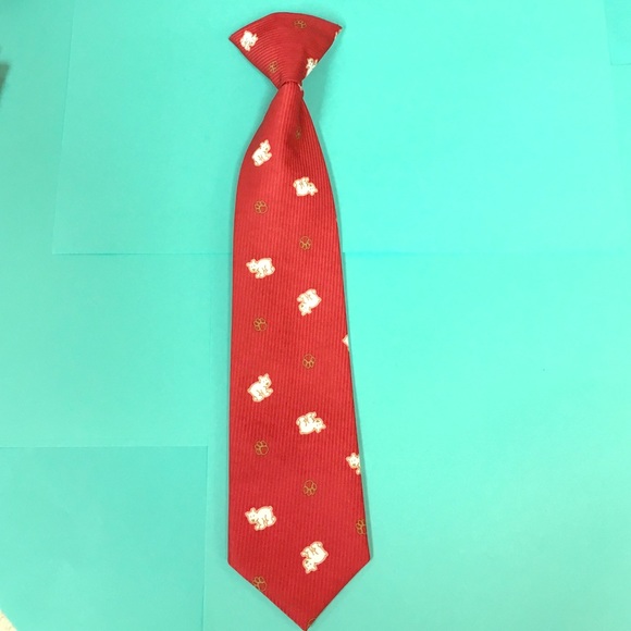 Adorable little boys clip on tie
