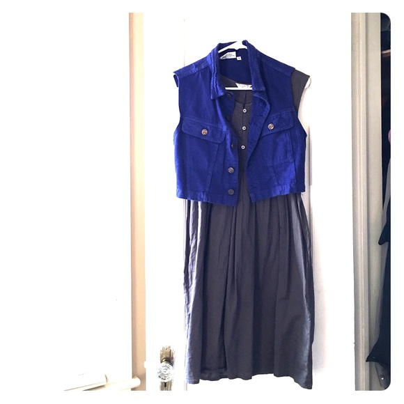 Vintage cropped demin vest