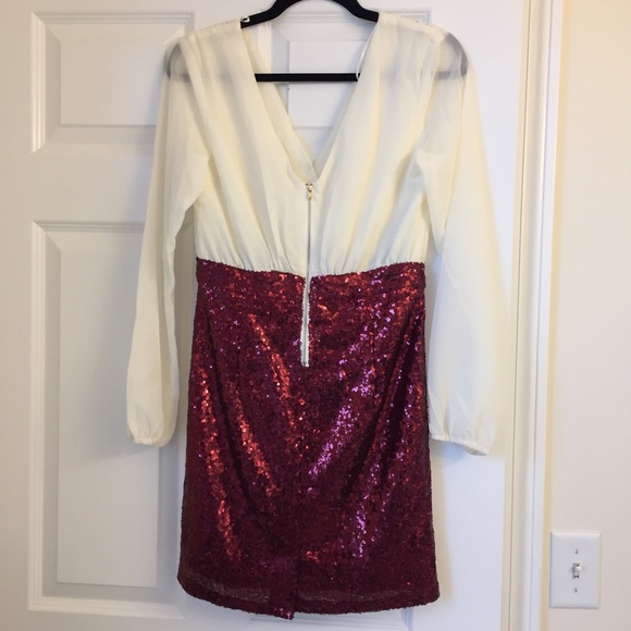 NWOT red sequin dress - Picture 2 of 3