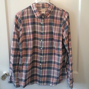 JCrew Plaid Perfect Shirt