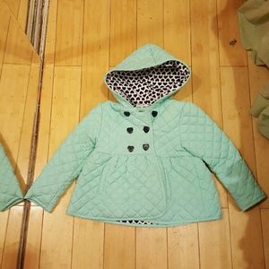 Mint Puffer Pea Coat