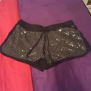Sequin Track Shorts