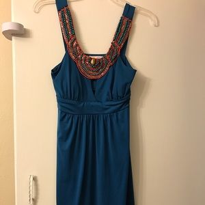 Candie's teal beaded dress