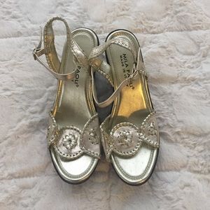 Mila Paoli Gold Wedges, 7.5 - NWT - Never worn