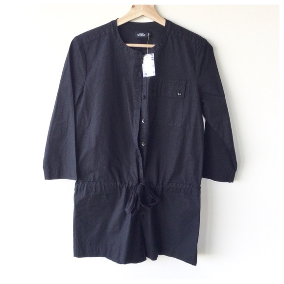 Kate Spade Saturday Black Button Down Romper
