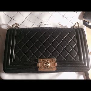 (Sold on Tradesy)Chanel Medium Le Boy Gold HW