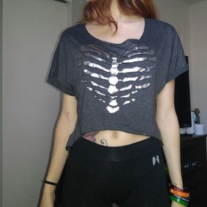 Grey skeleton shirt