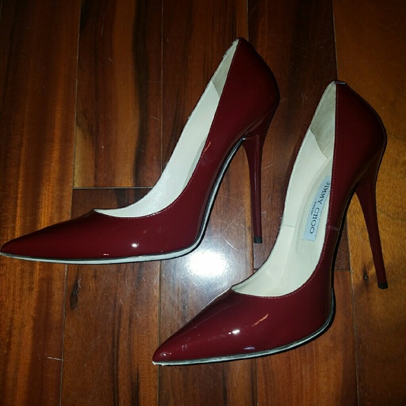 Jimmy choo Burgundy Anouk Pumps with dust bag