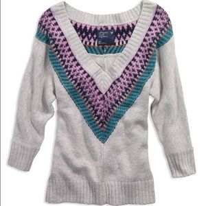 American Eagle Fair Isle Woven Sweater