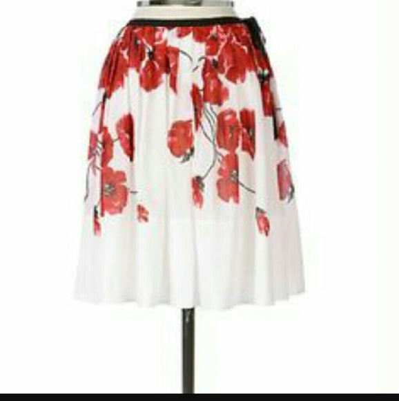 Anthropologie Silk Cotton skirt