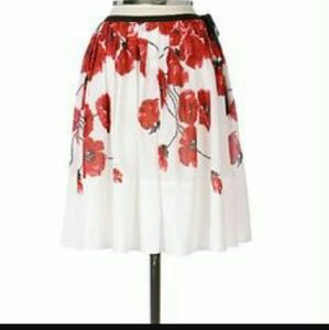 Anthropologie Silk Cotton skirt