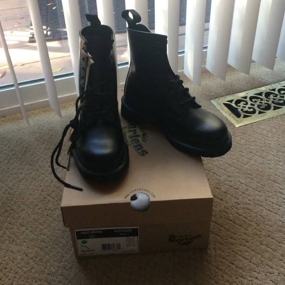 SOLD Dr DOC Martens 1460 Black Mono UK 3 - Picture 1 of 3
