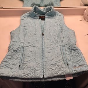 Ariat Quilted Vest - prettiest aqua blue