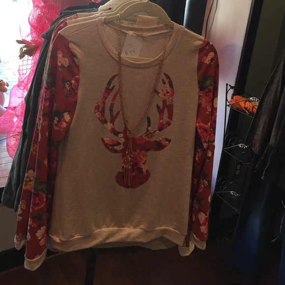Adorable boho deer sweatshirt