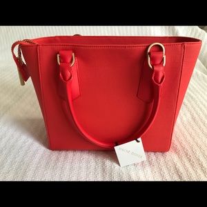 Dagne Dover Mini Tote in Vermillion (NWT)