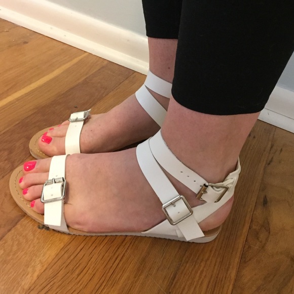 White Strapy Sandals Size 8