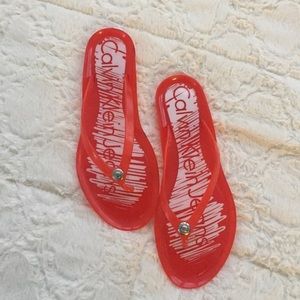 Calvin Klein Jeans Flip Flops - NWOT M/8-9