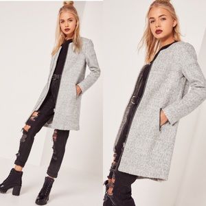 BNWT Missguided Longline Wool Bomber