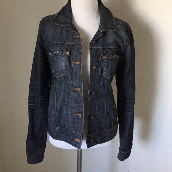 Easy Money Distressed Jean Jacket. Size XS