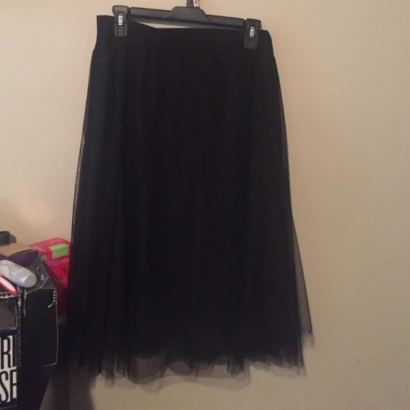 Black tulle skirt