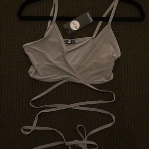Criss cross crop top