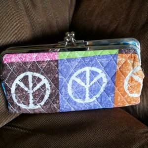 Cloth Peace Sign Wallet