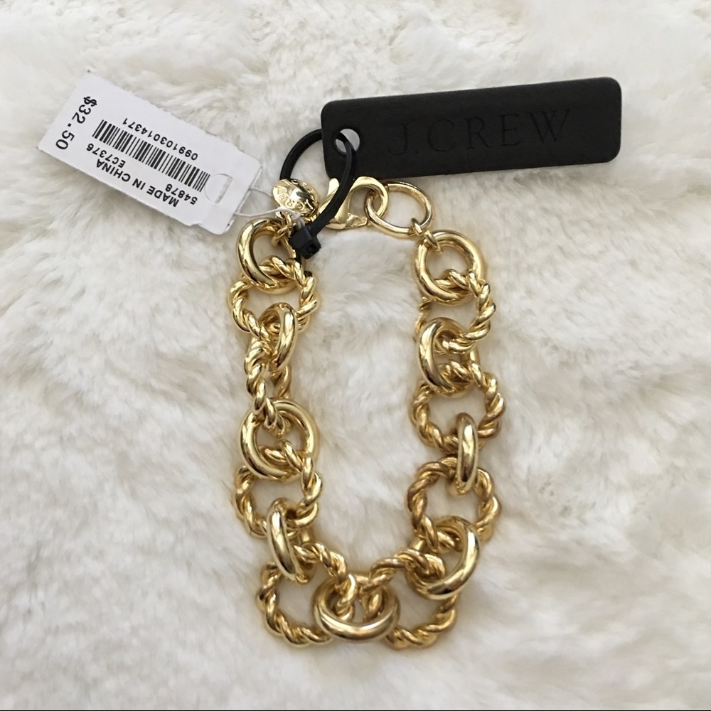 CCO! {NWT} J.Crew Gold Chain Bracelet - Picture 2 of 5