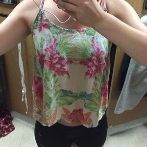 Tropical floral tank top