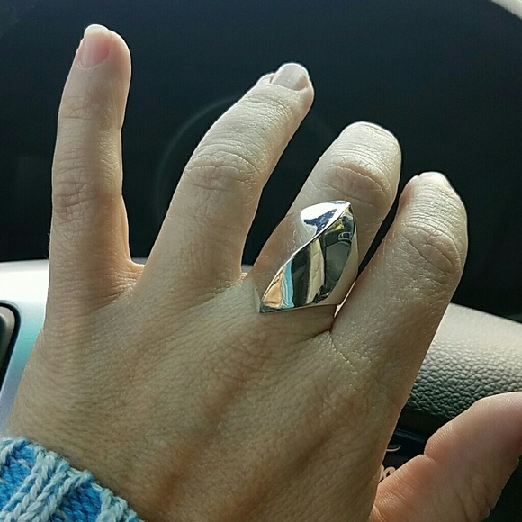 Sterling silver and modern ring