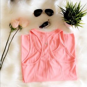 Lululemon tank 🌸 neon! Super cute.
