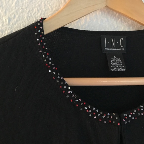 Black beaded cardigan