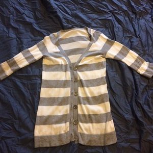 Juicy Couture Stripe 3/4 Sleeve Cardigan, S