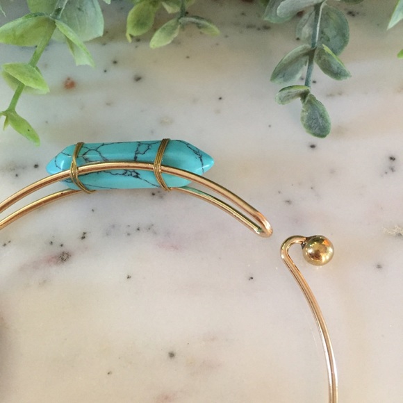 "Quinn" Bracelet || Turquoise Bullet Bangle - Picture 3 of 8