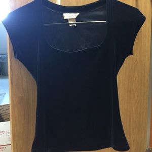 Dark blue velvet top
