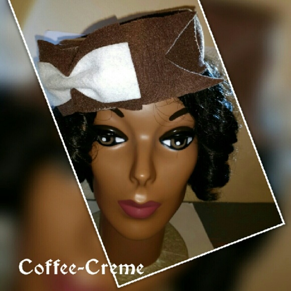Handmade "Coffee Creme" Pillbox Hat with bow