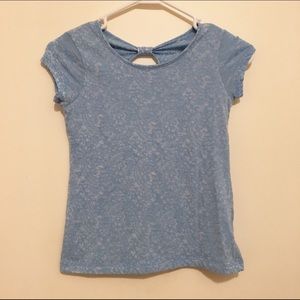 Kids/girls light blue top - Size L 10/12