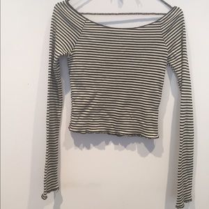 Stripe off the shoulder top