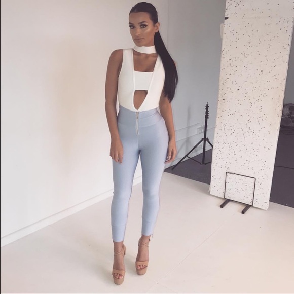 Mybandagedress georgina pant in blue
