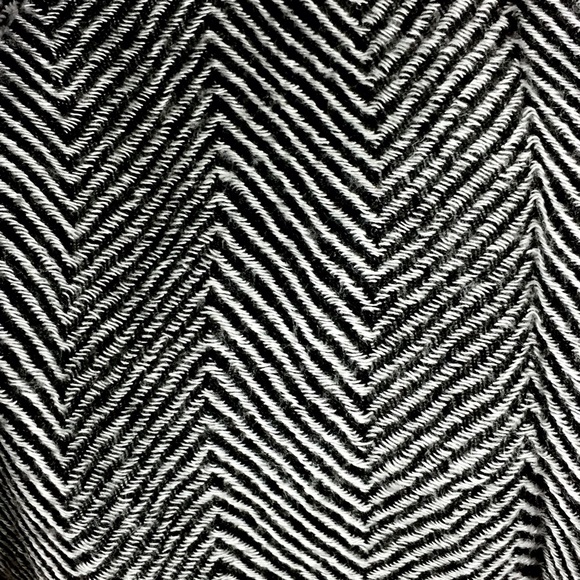 Cynthia Rowley Black & White Fringed Scarf - Picture 2 of 3