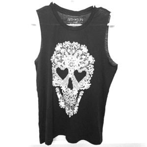 Edgy muscle T tank.