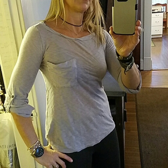 Splendid button sleeve top