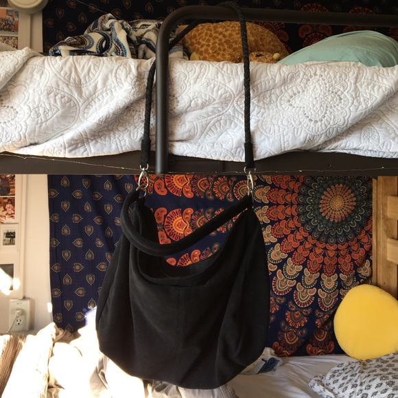 Ecote Kelly Suede Braid Shoulder Bag