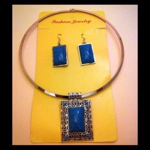 Fashion jewelry bracelet&earrings turquoise.