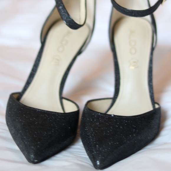 Aldo Shoes - Aldo Black Glitter Pumps Aldo Shoes - Aldo Black Glitter Pumps