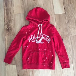 Red Hollister Pullover Hoodie