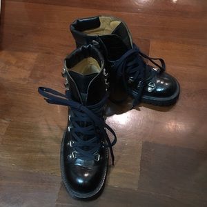 Brand new Celine black lace-up boots, size 37.5