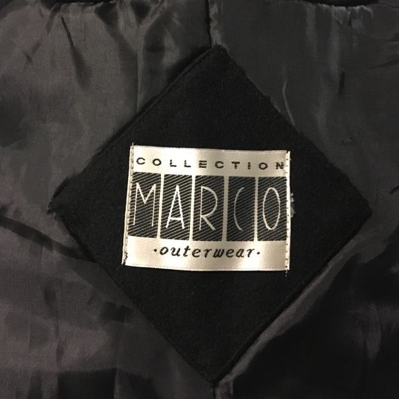 Marco Collection. Cashmere Black Peacoat. SZ. MM