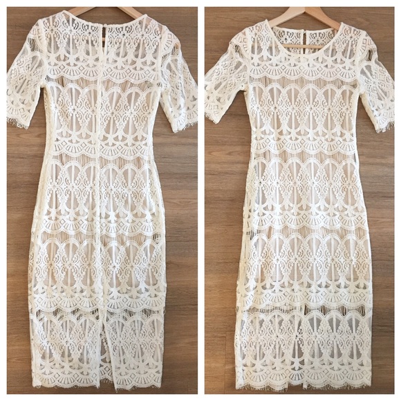 ✨HP✨ White lace dress - Picture 4 of 4
